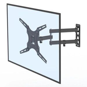 Full Motion TV Wall Mount Bracket Swivel Tilt for 26 32 36 37 40 42 46 49 50 55"